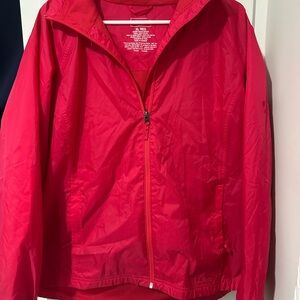 L.L. Bean light weight hooded Jacket Women’s XL Red
